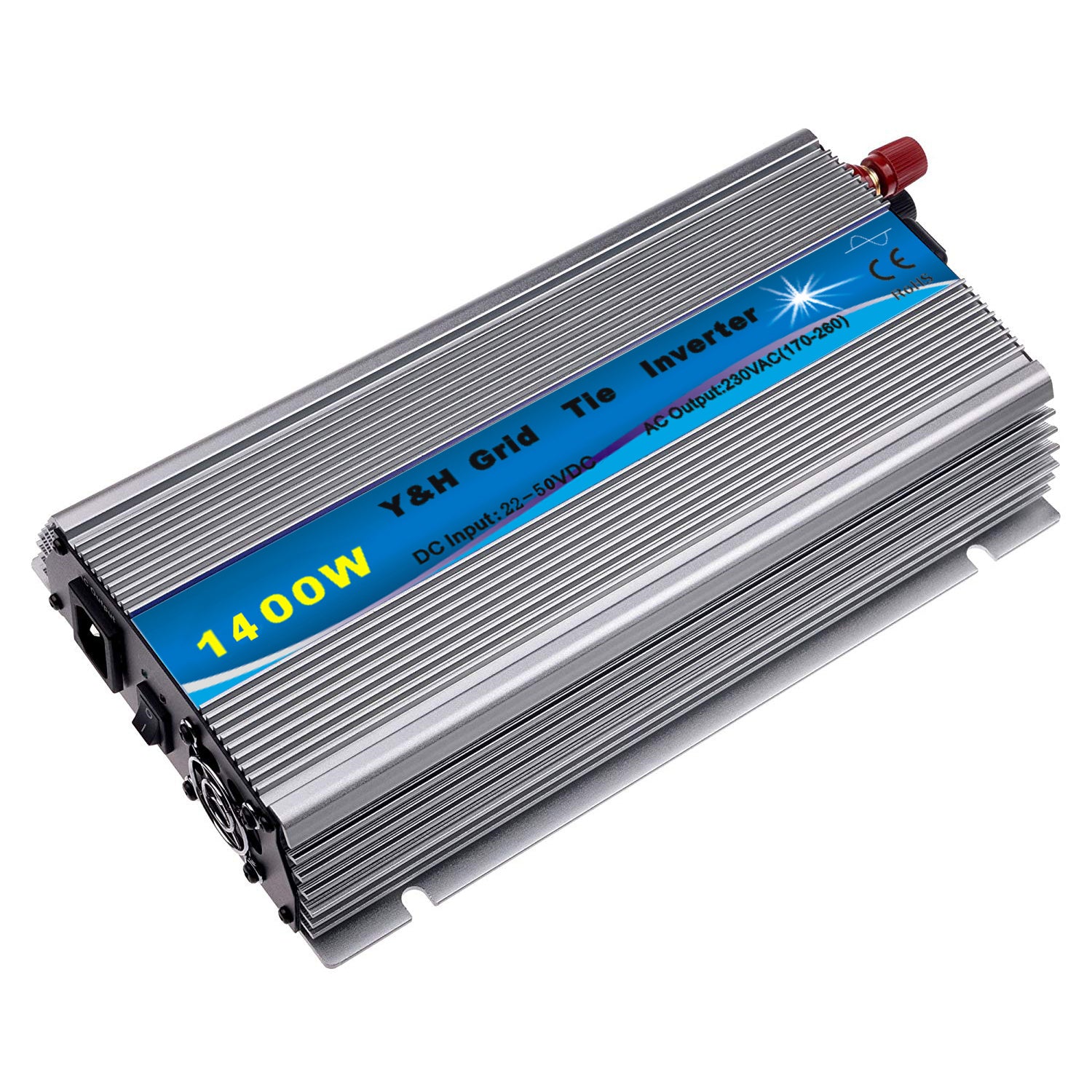 Y&H 1400W Netzwechselrichter DC20-45V AC190-260V Stapelbarer MPPT-Wechselrichter