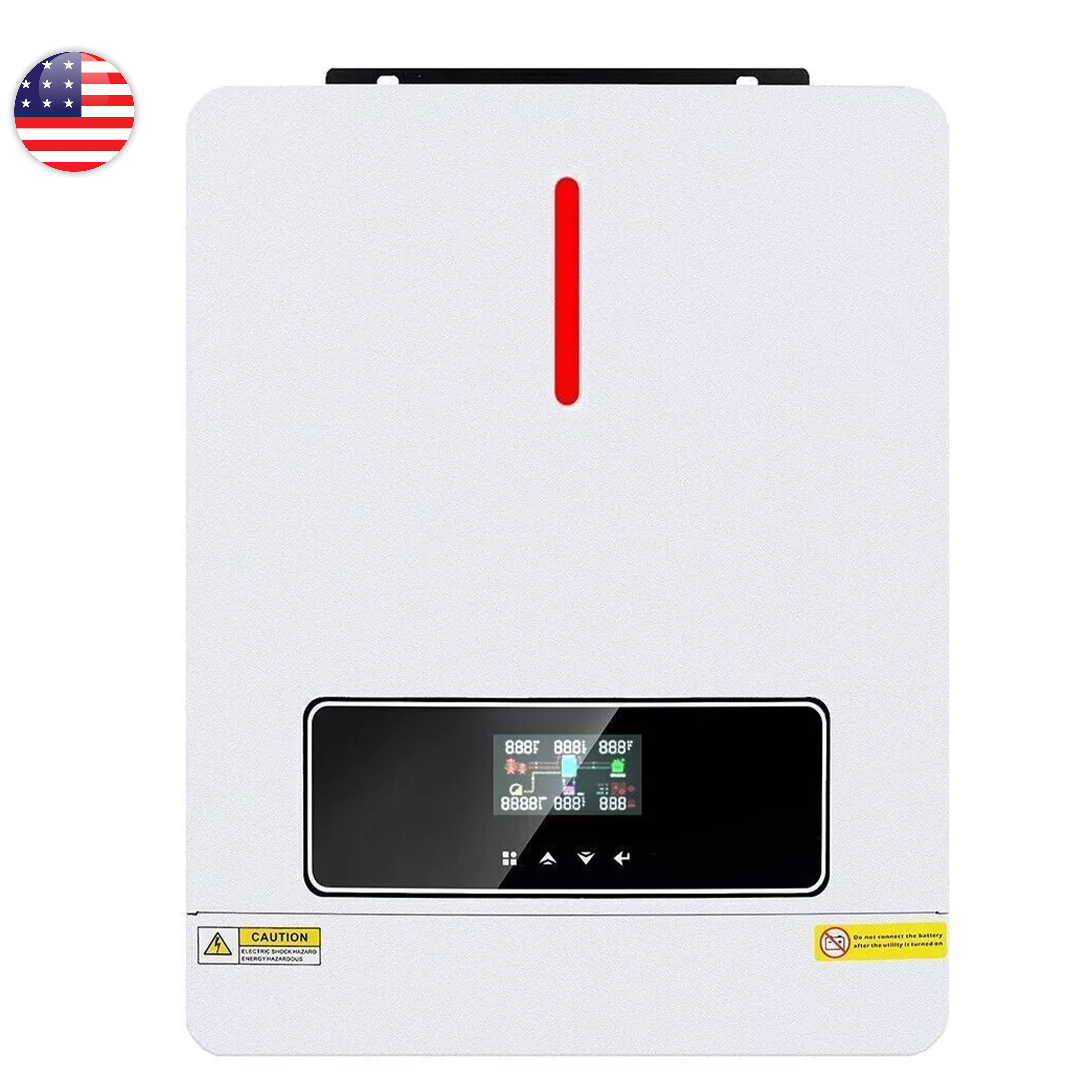 Y&H 3600W 24V Solar Hybrid Inverter Pure Sine Wave MPPT 120A Solar Controller Two AC Output, Max PV Power 4200W Input ﻿