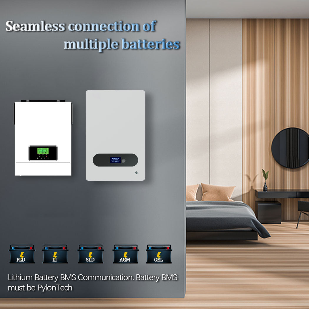 2200 W 12 VDC auf 230 VAC Solar-Hybrid-Wechselrichter