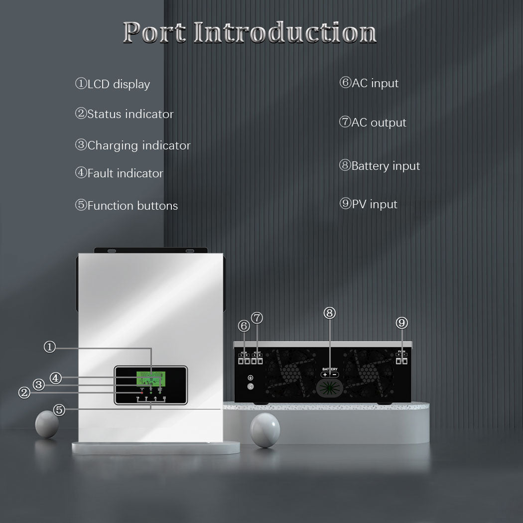 Yp Inverter Module Y&H 1600W Solar Hybrid Inverter DC12V to AC230V, Off-Grid Pure Sine Wa ...