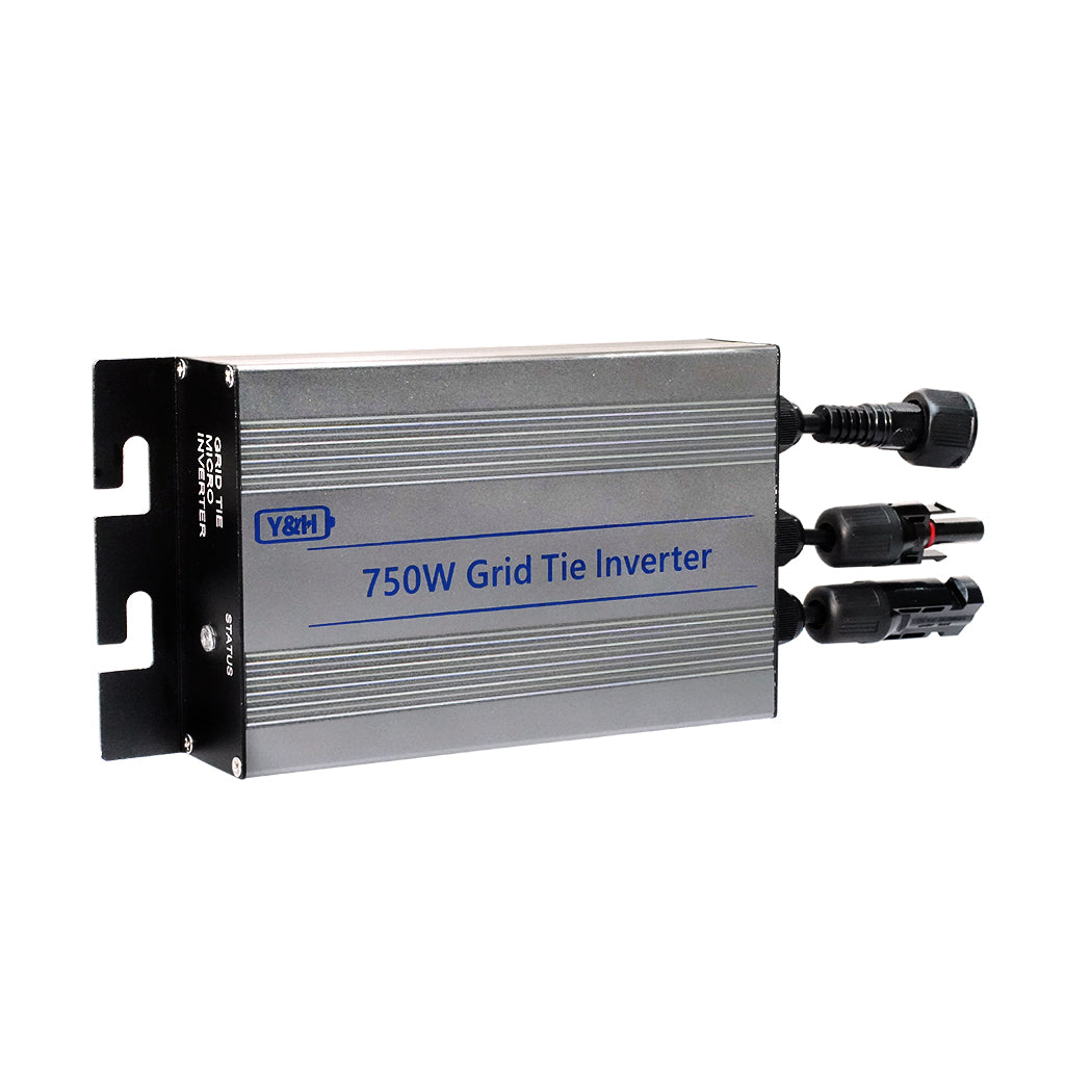 Y&H 750W Grid Tie Micro Inverter MPPT Pure Sine Wave DC24-60V Solar Input AC110V or AC220V Output for 24V 36V Solar Panel