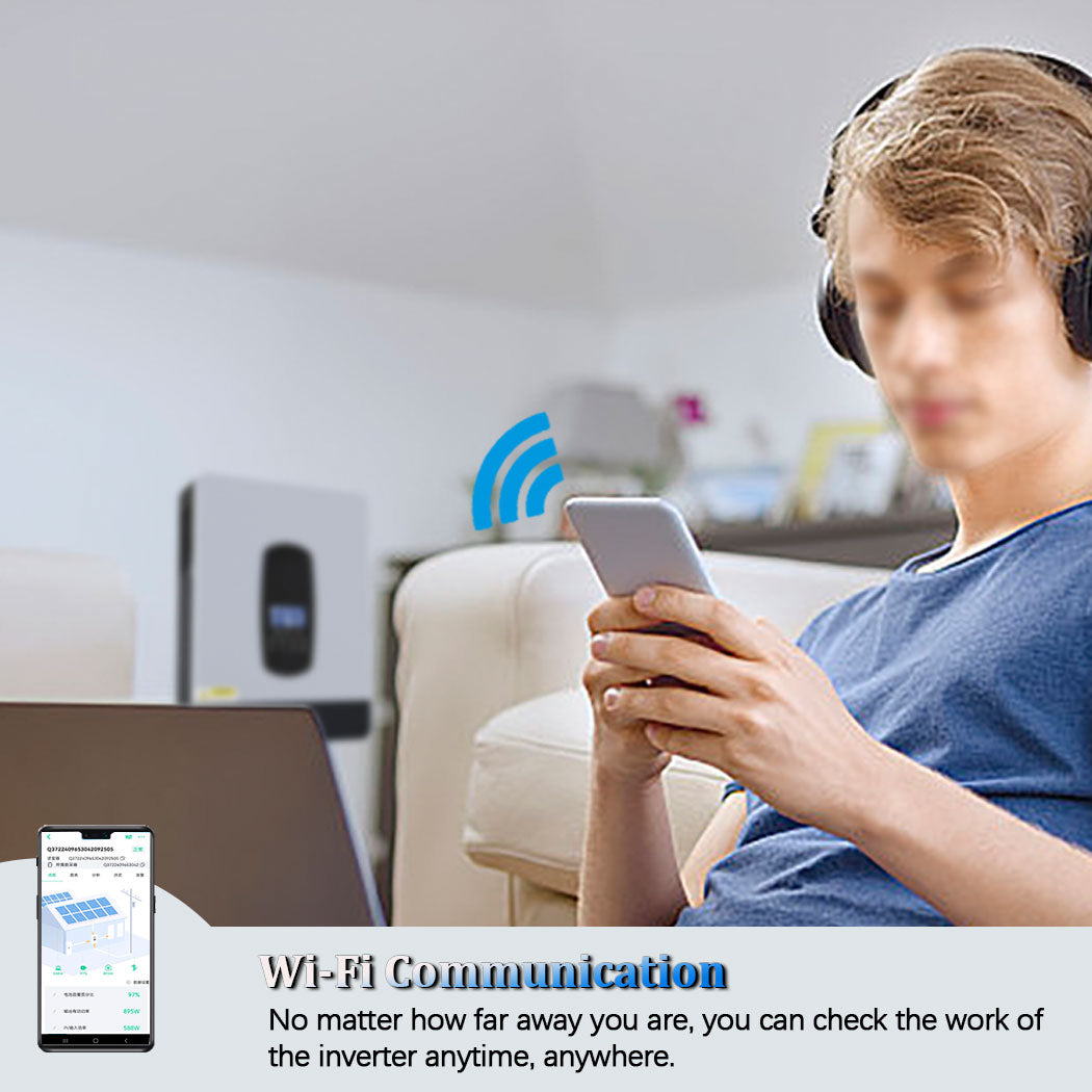 2200 W 12 VDC auf 230 VAC Solar-Hybrid-Wechselrichter