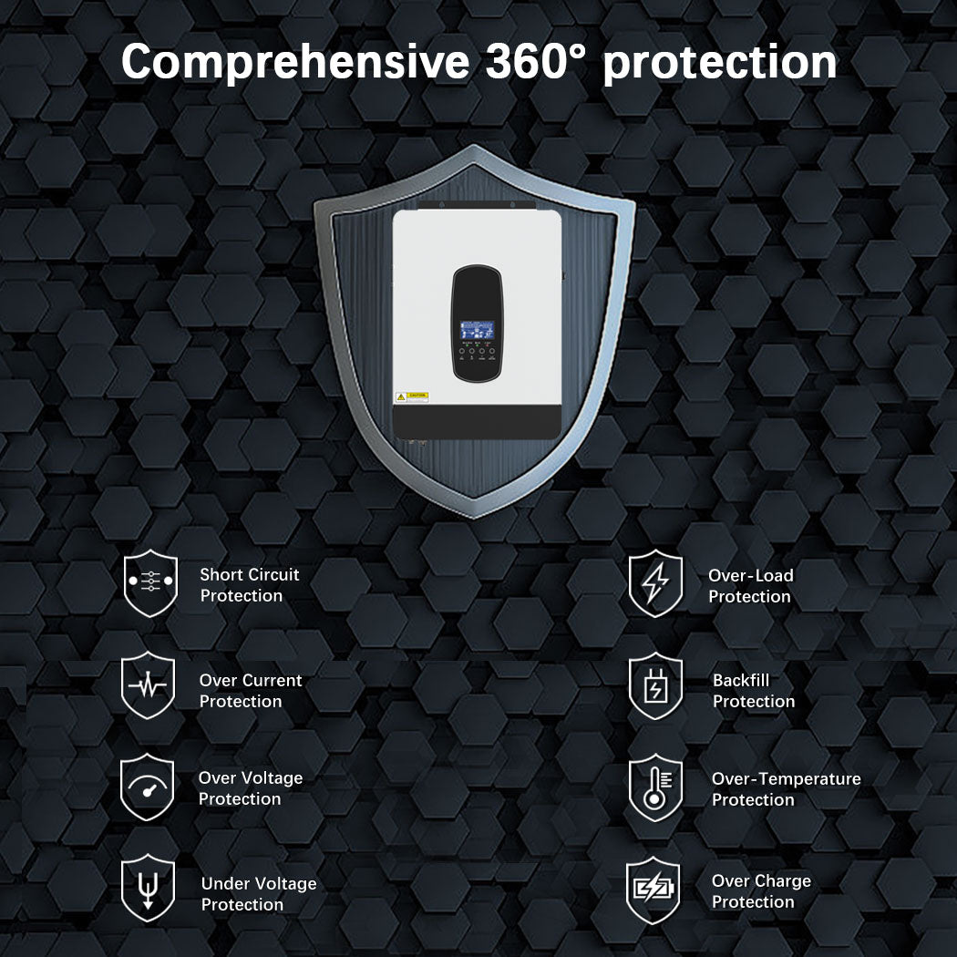 2200 W 12 VDC auf 230 VAC Solar-Hybrid-Wechselrichter