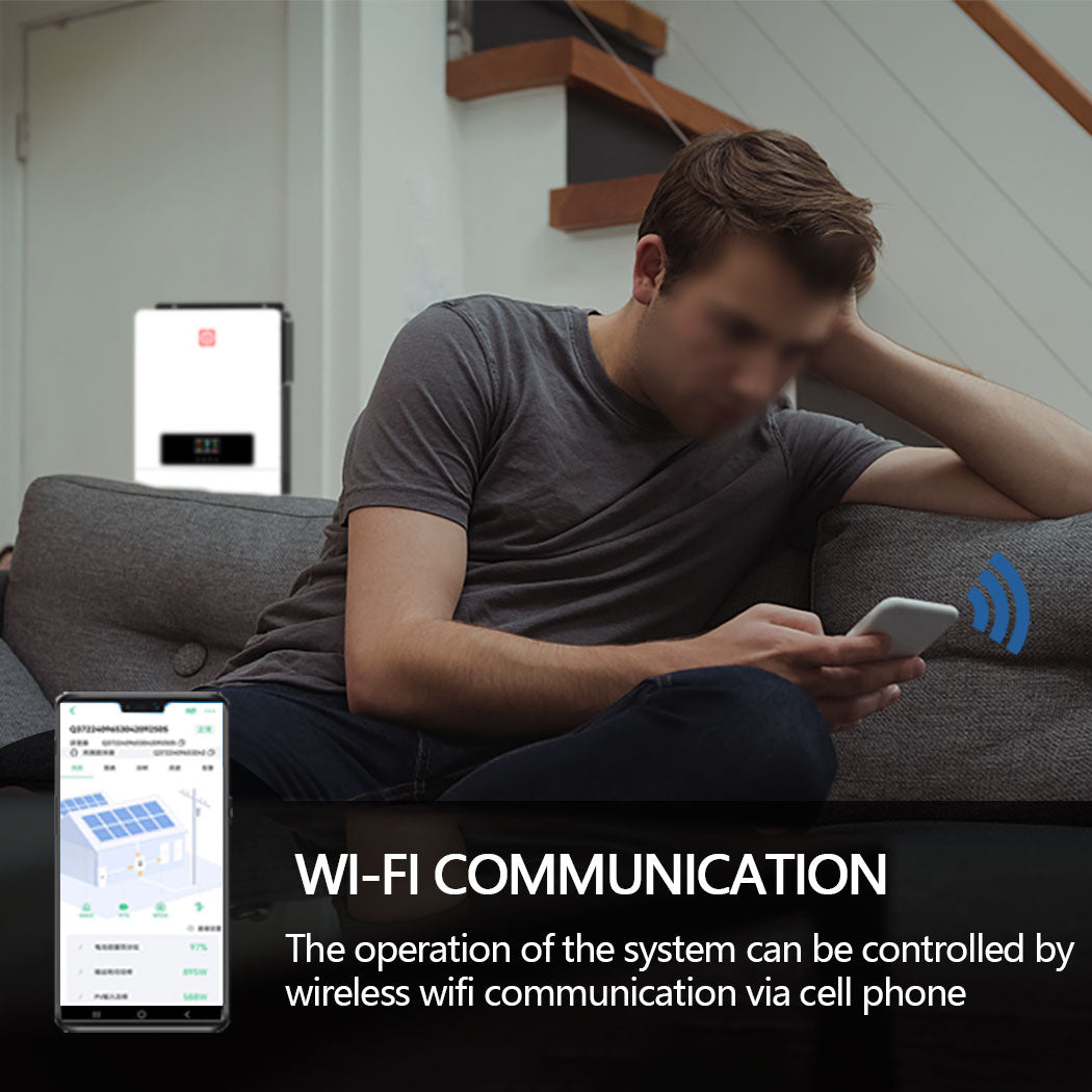 Y&H 10.2KW 48V Solar Hybrid Inverter Off-Grid Pure Sine Wave MPPT 160A Solar Charger PV Max 500V Input AC230V