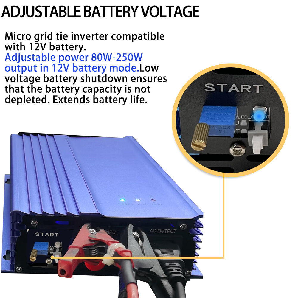 500Watt 12V Solar Grid Tie Micro Inverter MPPT Pure Sine Wave DC16V-28V to AC230V