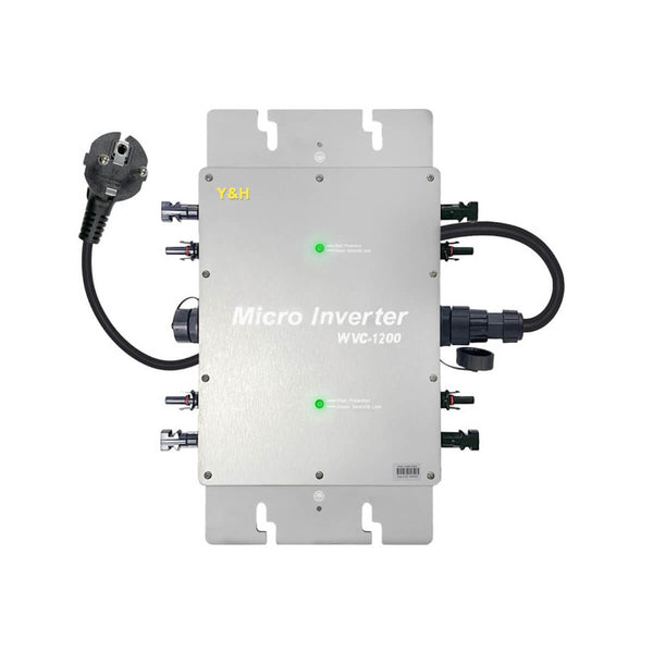 Inversor de conexión a red micro impermeable Y&amp;H de 1200 W, CC de 22-50 V a CA de 180-260 V