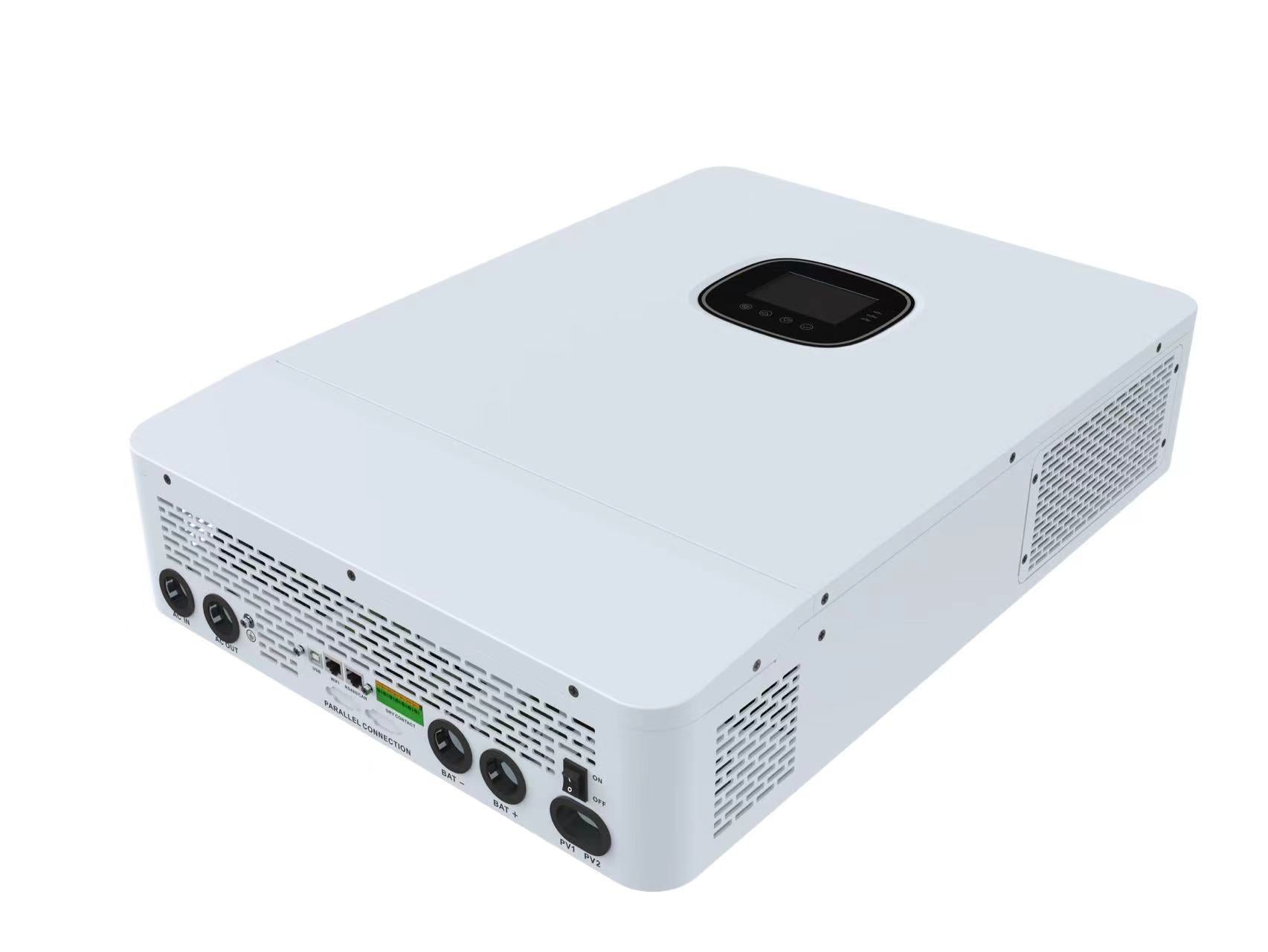 Inversor híbrido solar de fase dividida de 10 KW, 110/240 V CA, 48 V CC, compatible con 6 unidades en paralelo